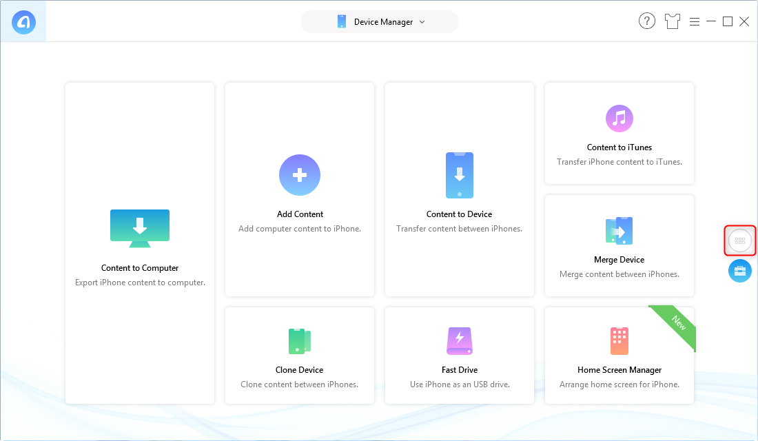 How to Send Photos from iPhone to iPad Using AnyTrans - Step 1