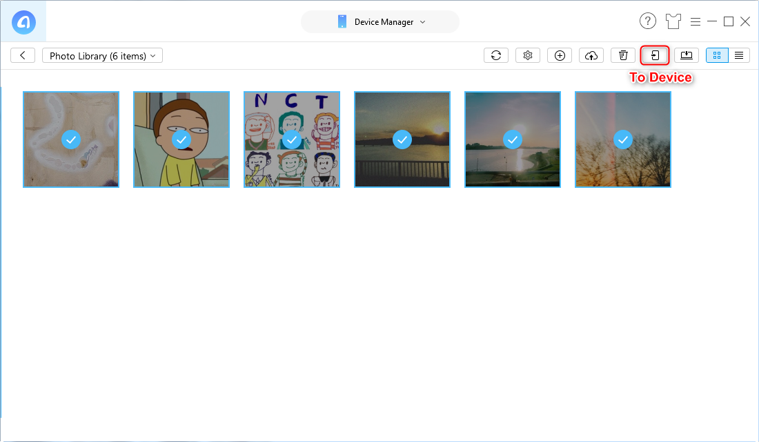 How to Send Photos from iPhone to iPad Using AnyTrans - Step 3
