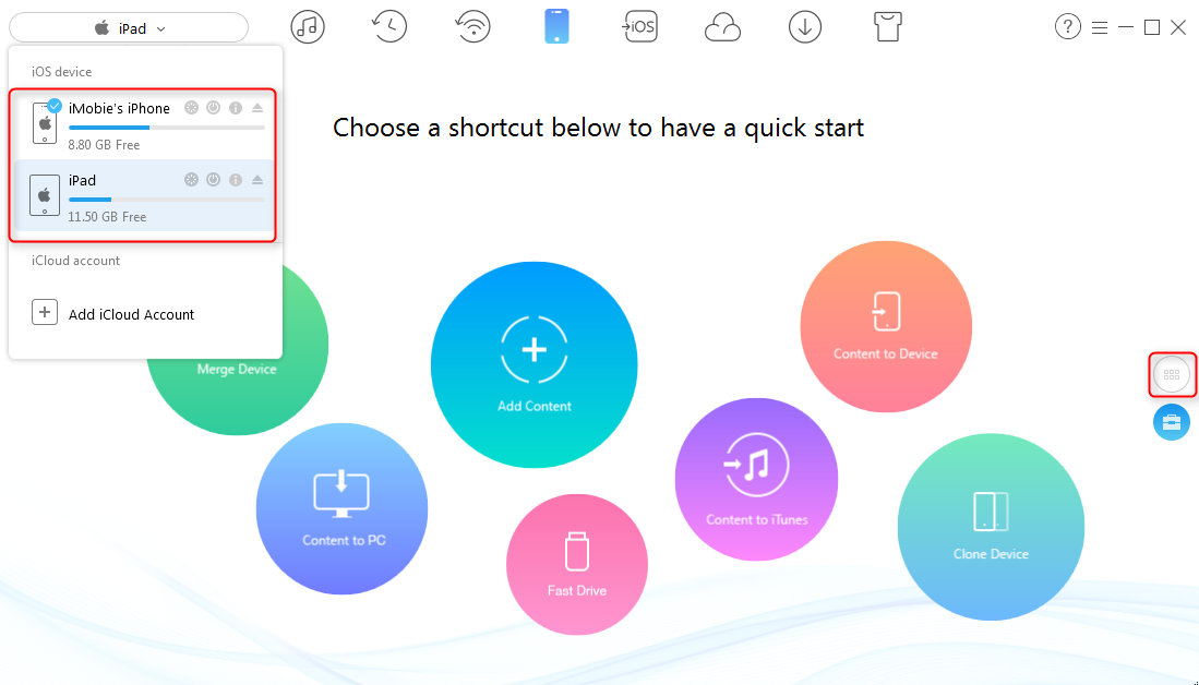 How to Send Photos from iPhone to iPad Using AnyTrans - Step 1
