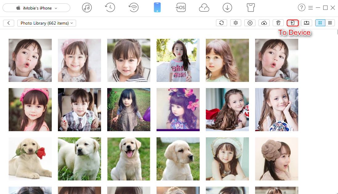 How to Send Photos from iPhone to iPad Using AnyTrans - Step 3