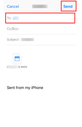 Send iPhone Videos to another iPhone via Email