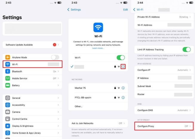 Set HTTP Proxy to Off