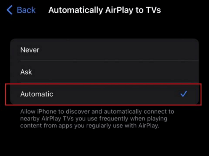 Enabling AirPlay on iPhone/iPad