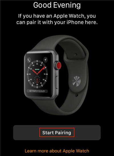 Set Up and Pair Apple Watch with iPhone – Step 1