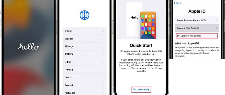 how to set up iphone 6 without apple id