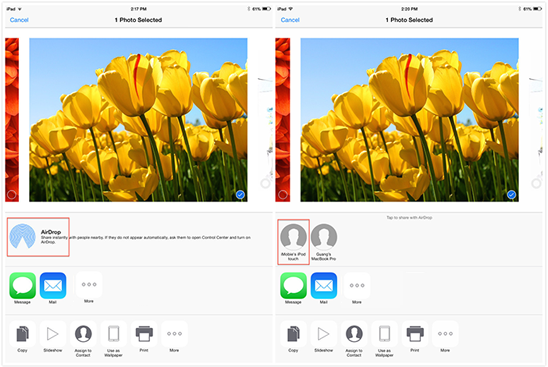 How to Share Photos with Other iPhone iPad iPod touch Via AirDrop