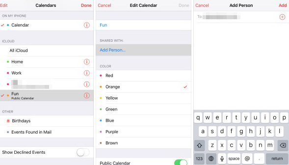 How to Share iCloud Calendar on iPhone iPad