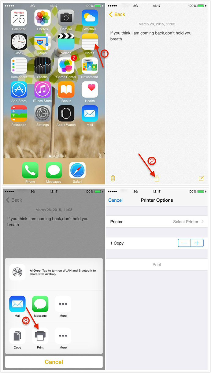 How to Print Notes on iPhone and iPad