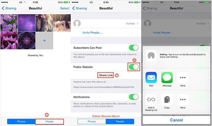 How to Share Photo Streams with a non-iPhone User