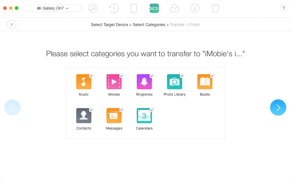 Transfer Data from Android to iPhone X via AnyTrans
