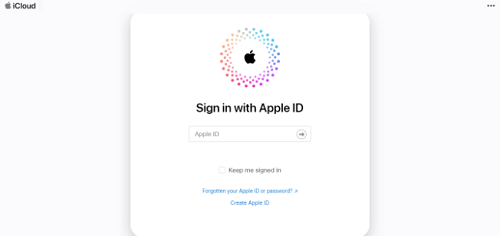 Sign in the iCloud.com
