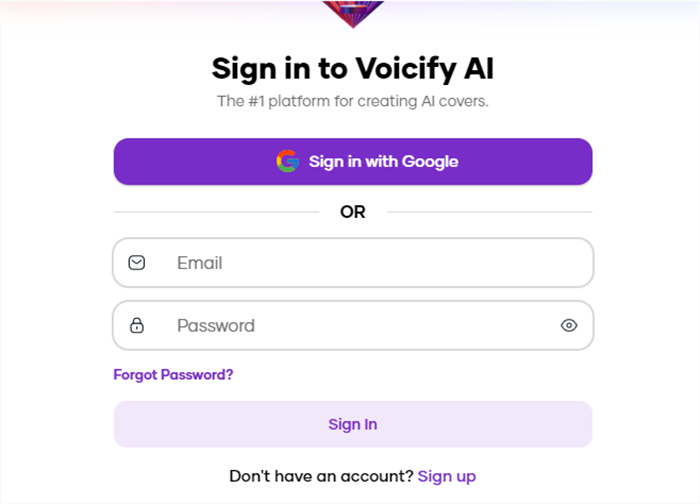 Sign in to Voicify.ai
