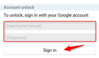 Sign in with Google Account