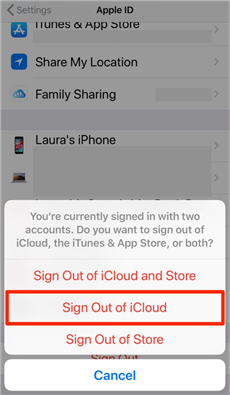 Sign Out Old iCloud Account