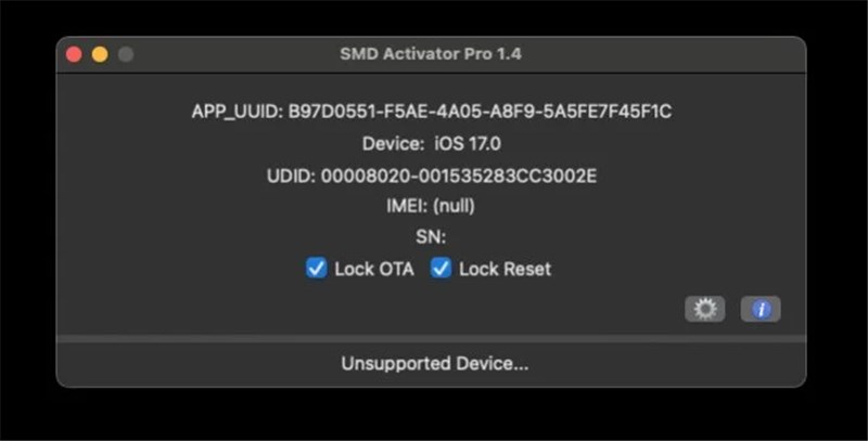 Copy SN in SMD Activator