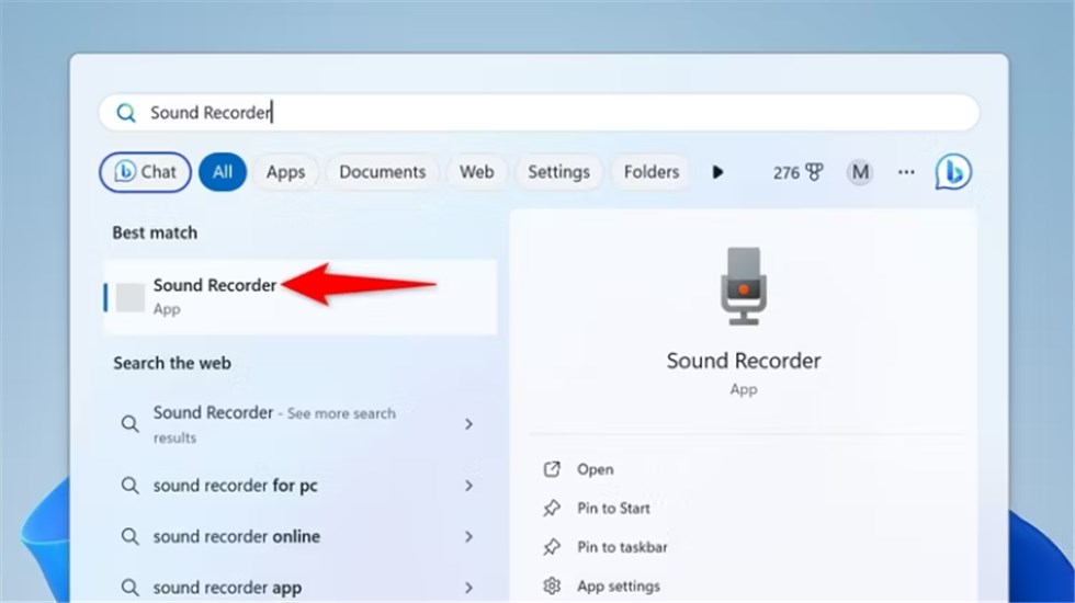 Launch Sound Recorder