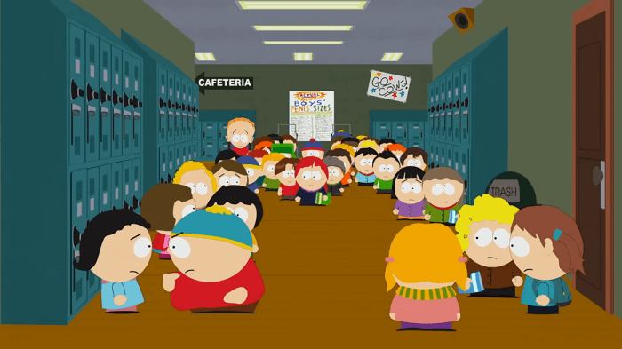 A picture of South Park animation