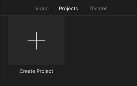 Start a New Project in iMovie