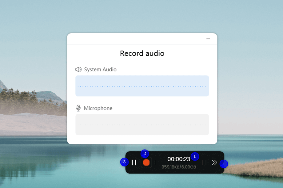 Start recording audio