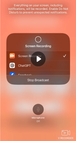 Start Recording in V Recorder