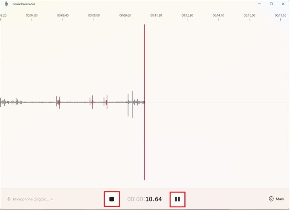 Stop or Pause Recording