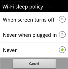 Stop Wi-Fi Sleep Mode