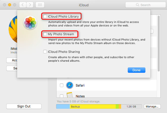 How to Store Mac Photos on iCloud - Step 2