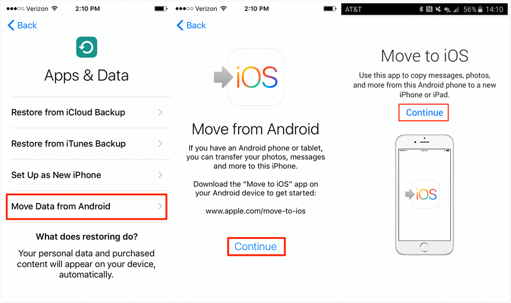 How to transfer data from Android to iPhone without Move to iOS?