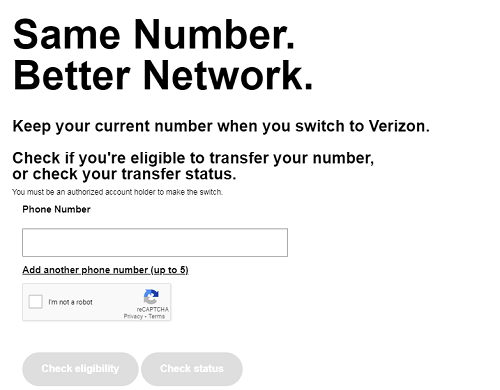 Switch to Verizon and Keep Old Number