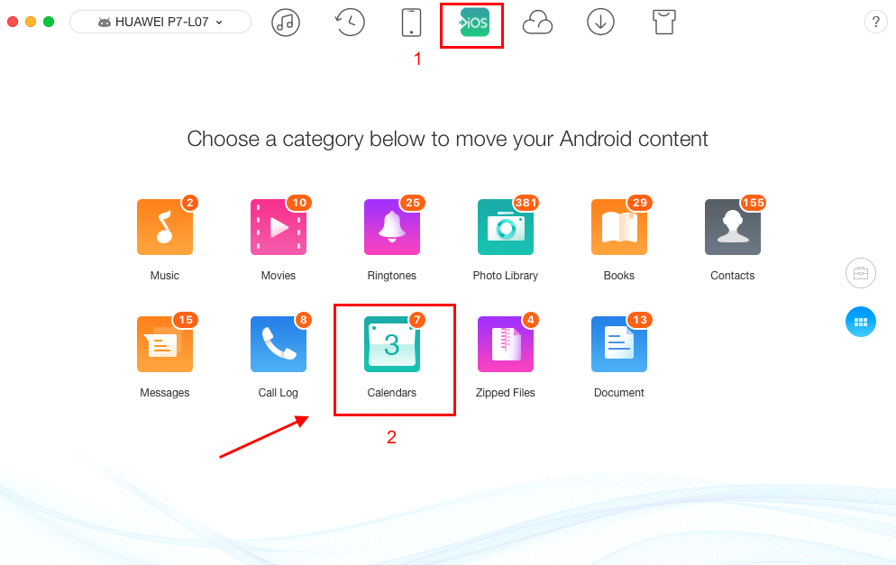 How to Transfer Calendar from Android to iCloud - Step 1