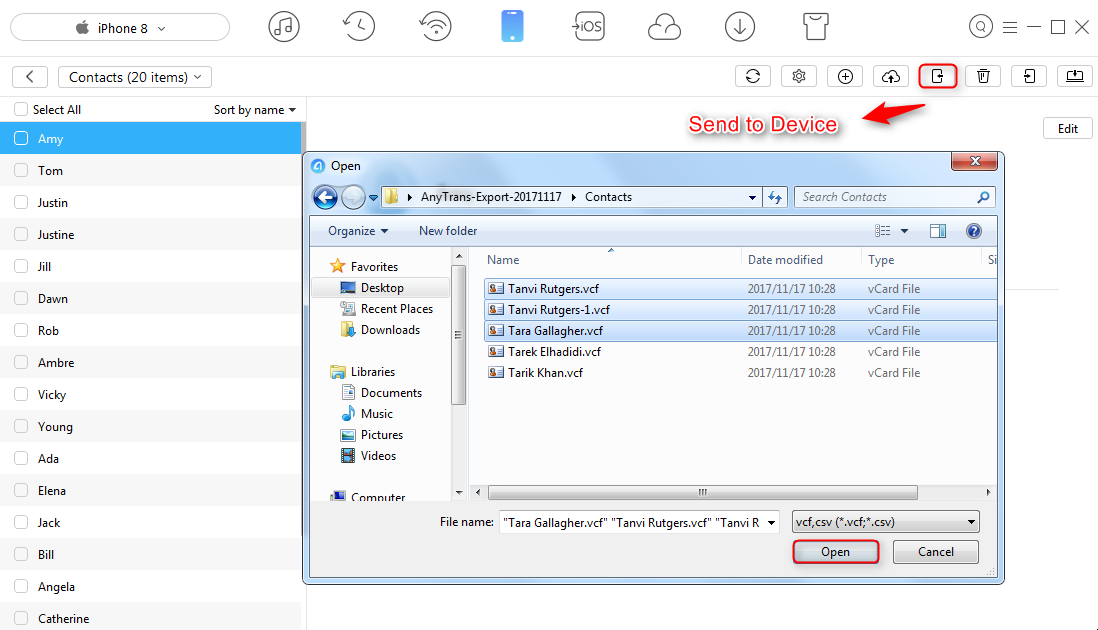 How to Sync Contacts from iCloud to iPhone 6/6s/7/8/X - Step 4