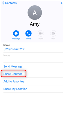 Transfer Contacts from iPhone to iPad via AirDrop