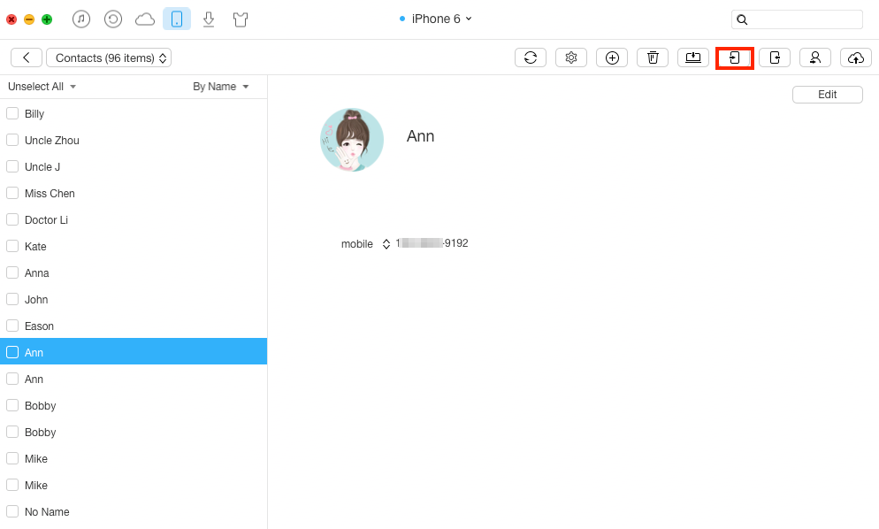 How to Copy Contacts from iPhone to iPad Air/iPad mini– Step 3