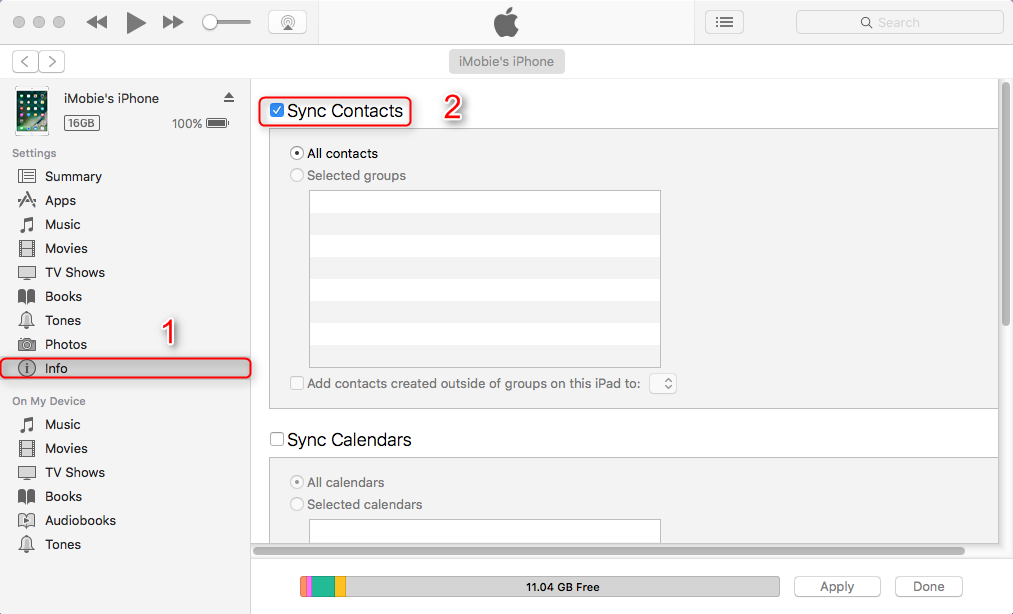 sync outlook for mac contacts to iphone