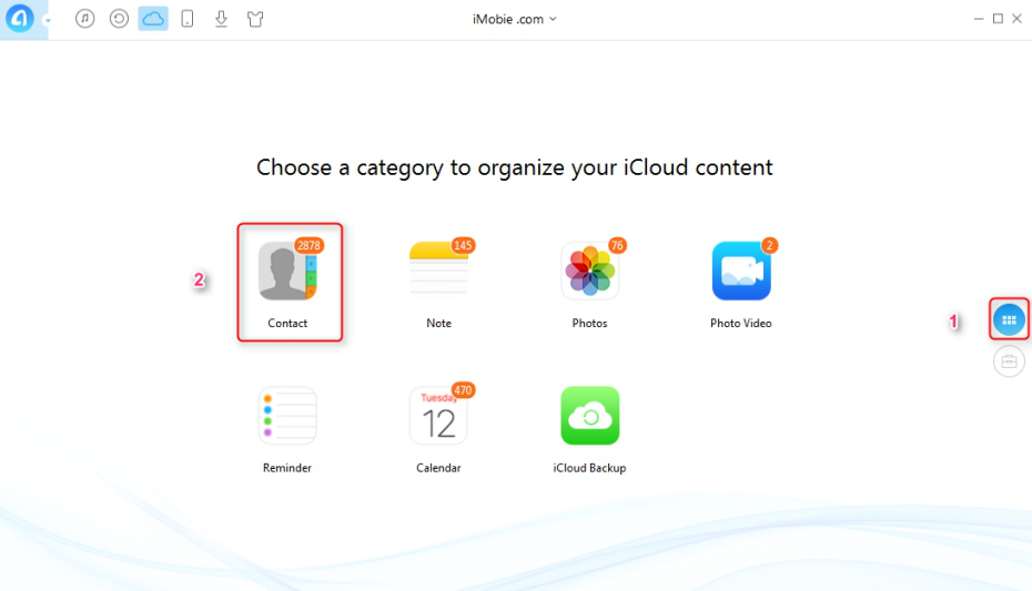 Sync iCloud Contacts with Google via AnyTrans - Step 2