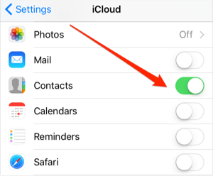 Sync Contacts from iPhone to iCloud