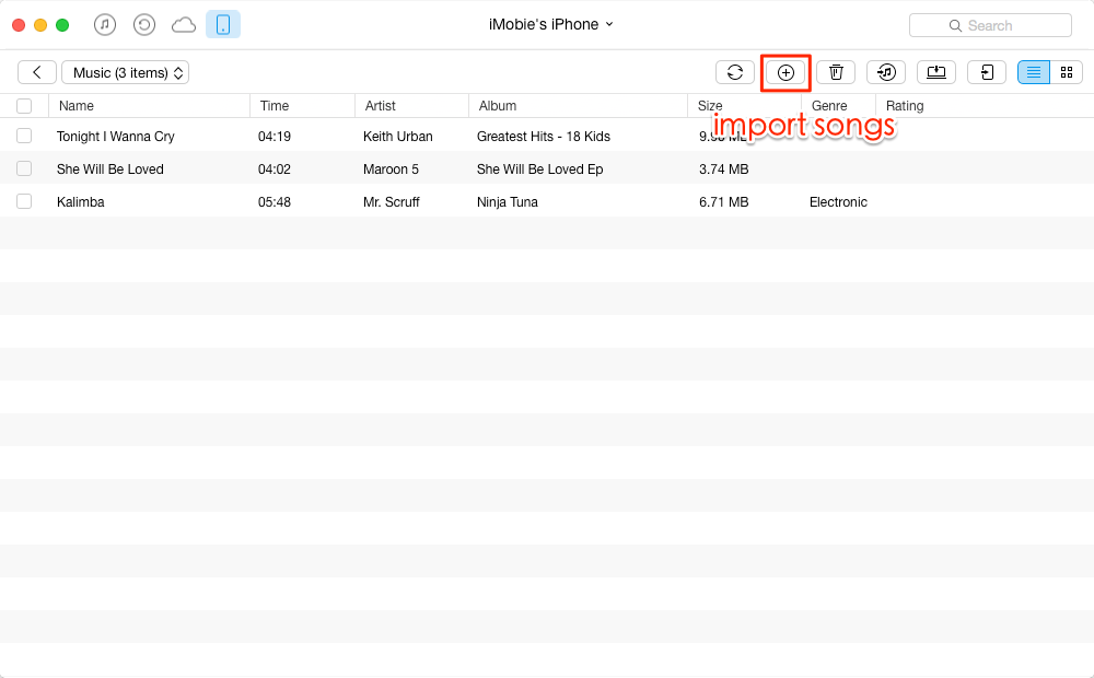 Sync Checked Songs to iPhone with AnyTrans