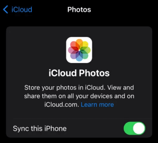 Choose Sync This iPhone Option