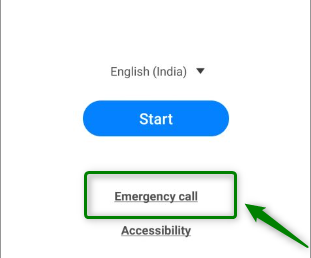 Tap Emergency call