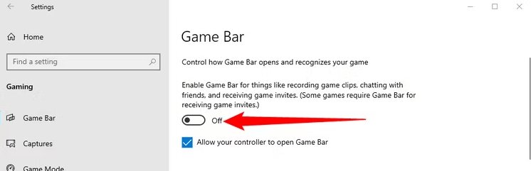 Toggle Game Bar on