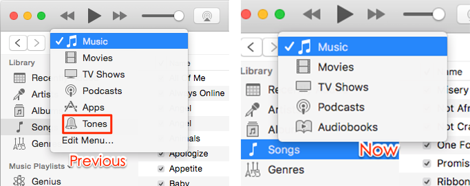 Tones/Ringtones Not Showing in iTunes 12.7