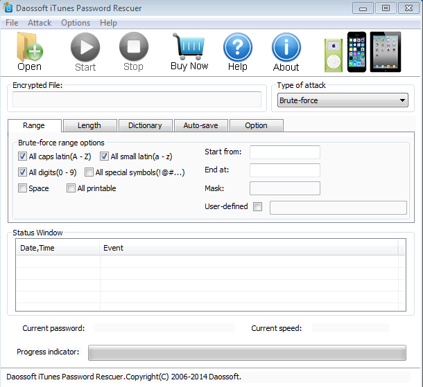 Daossoft iTunes Password Rescuer Screenshot