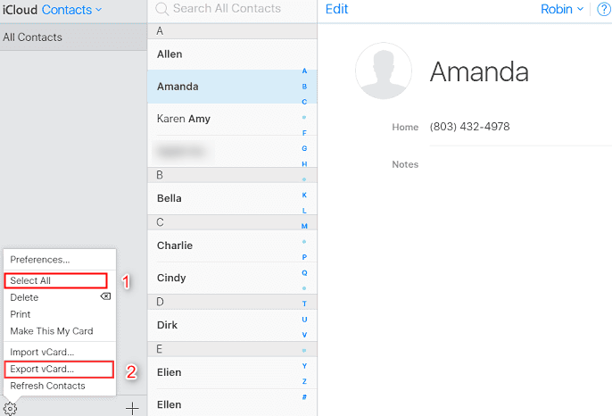 Transfer Contacts from one Apple ID to Another