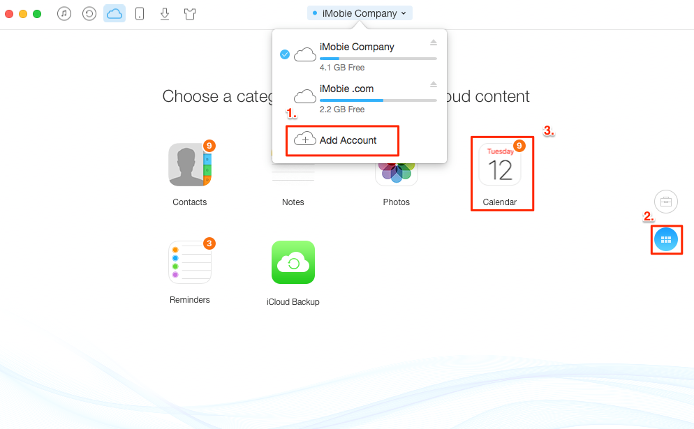 How to Transfer Calendar from One iCloud to Another – Step 2