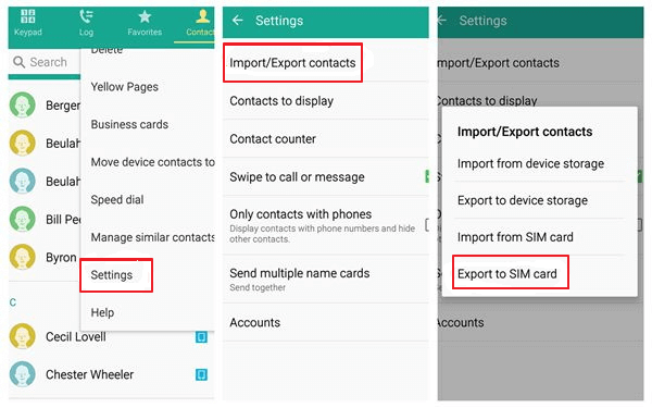 Customize Settings on the Android Contacts App