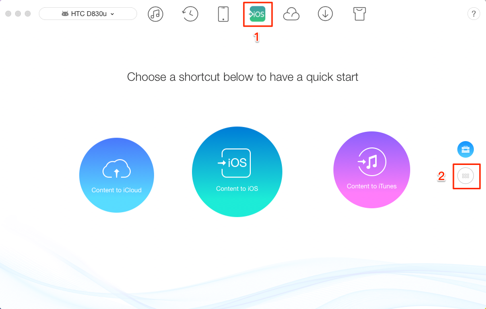 How to Transfer Contacts from Huawei to iPhone in 1 Click – Step 1