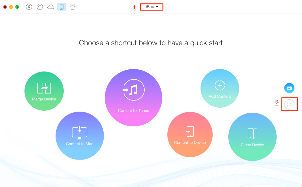 How to Transfer Contacts from iPad to iPhone/iPod touch – Step 2
