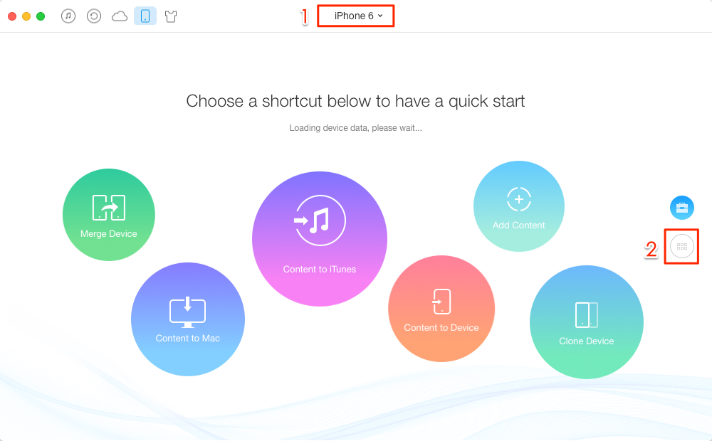 Copy Contacts from iPhone 5/5s/6/6s to iPhone 7 with AnyTrans – Step 1
