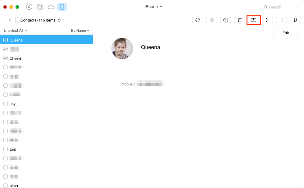 How to Transfer Contacts from iPhone to Computer – Step 3