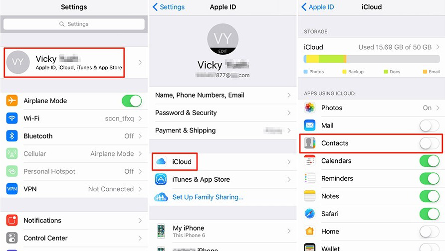 How to Transfer Contacts from iPhone to Huawei via iCloud - Step 1